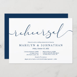 Bröllop Rehearsal och Middag, modernt minimum Inbjudningar
