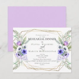 Bröllop Rehearsal | Violet Anemone Blommigt Inbjudningar
