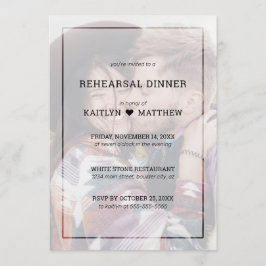 Bröllop repeteral Photo Minimalist Typography Inbjudningar