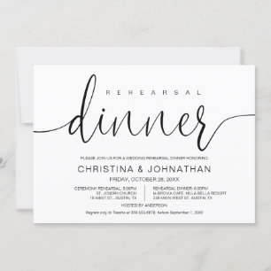 Bröllop-repetition och middagssalar, modern kallig inbjudningar