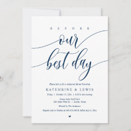 Bröllop-repetitionsmiddag, före vår bästa dag Invi Inbjudningar