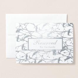 Bröllop reserverat för familjekortet folierat kort