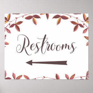 Bröllop Restrum Lämnat pilriktningsskylt Rustic Poster