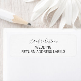 Bröllop-Returadress för skriptformat 30 x Personli Returadress Etikett