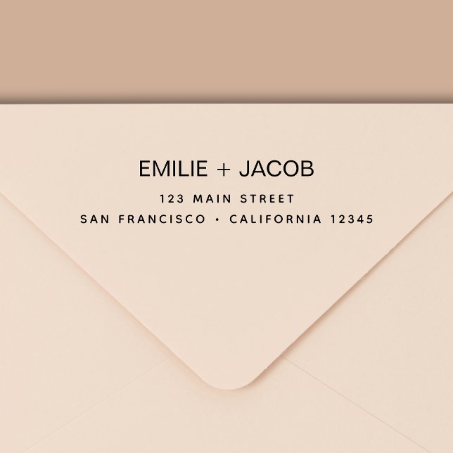 Bröllop Returadress - minimalistisk modern Självfärgande Stämpel (Skapare uppladdad)