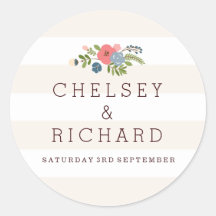 Bröllop Ribbon - Rosa Sticker