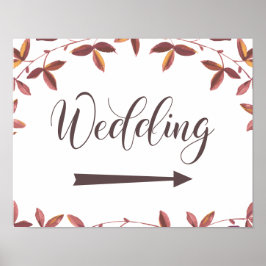 Bröllop-riktningar tecken höger  piltsenergi höst poster