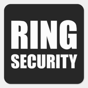 Bröllop Ring Fyrkantigt Klistermärke