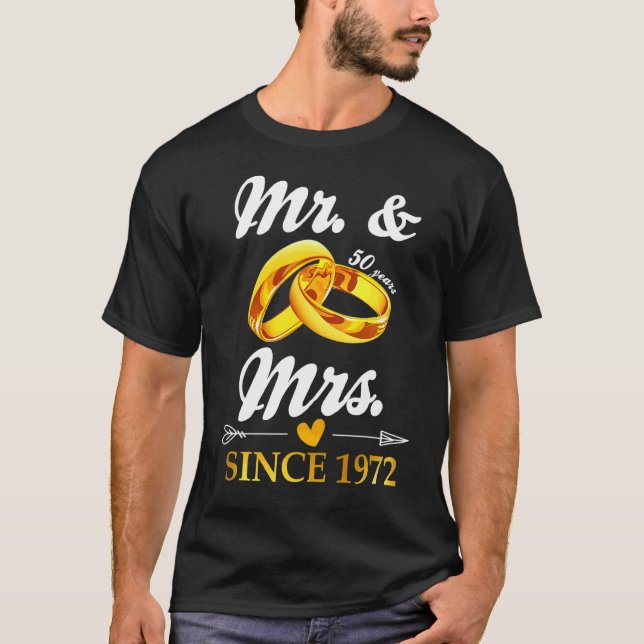 Bröllop Ring har gift sig med mr & Mrs sedan 1972. T Shirt (Framsida)
