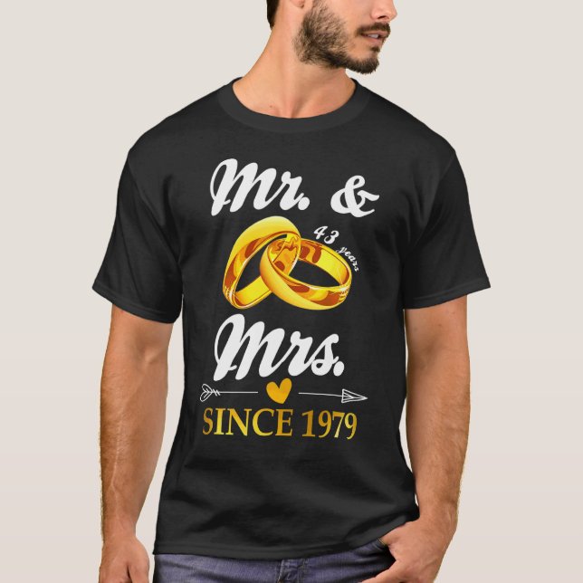 Bröllop Ring har gift sig med mr & Mrs sedan 1979. T Shirt (Framsida)