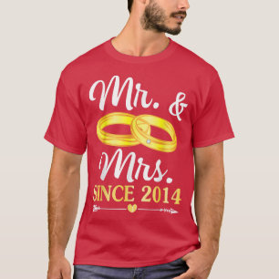 Bröllop Ring har gift sig med mr & Mrs sedan 2014 T Shirt