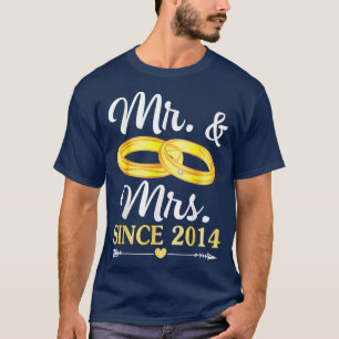 Bröllop Ring har gift sig med mr & Mrs sedan 2014 T Shirt