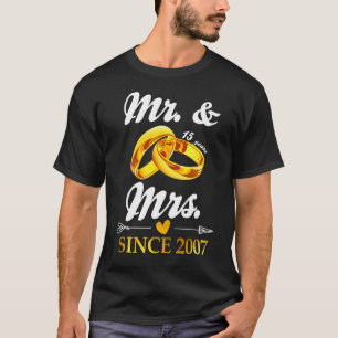 Bröllop Ring har varit gift med mr & Mrs sedan 200 T Shirt
