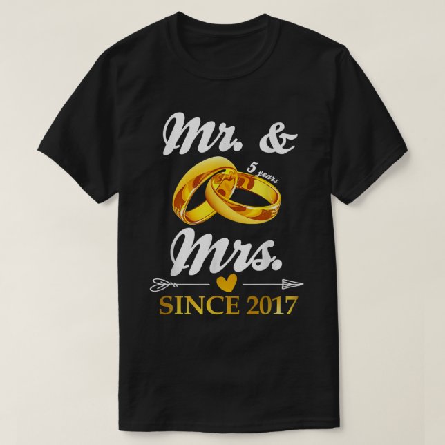 Bröllop Ring har varit gift med mr & Mrs sedan 201 T Shirt (Design framsida)