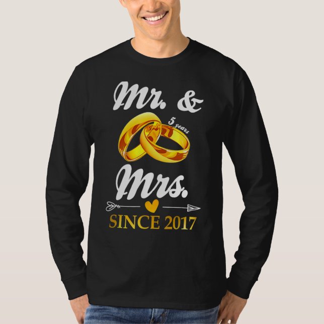 Bröllop Ring har varit gift med mr & Mrs sedan 201 T Shirt (Framsida)