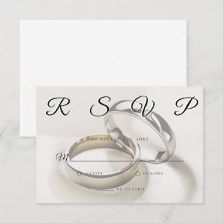 Bröllop Ringar Elegant minimalistisk OSA kort