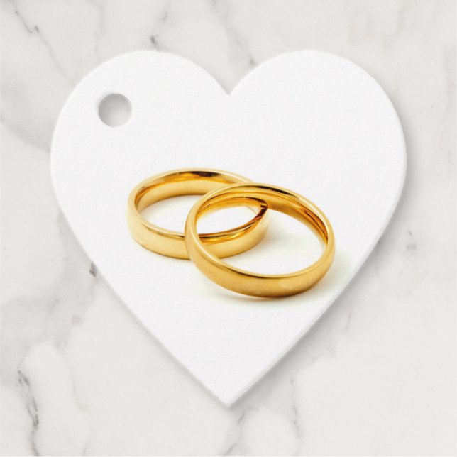 Bröllop ringar gåvor etiketter (Framsida)