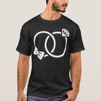 Bröllop ringar hustrus hus t shirt