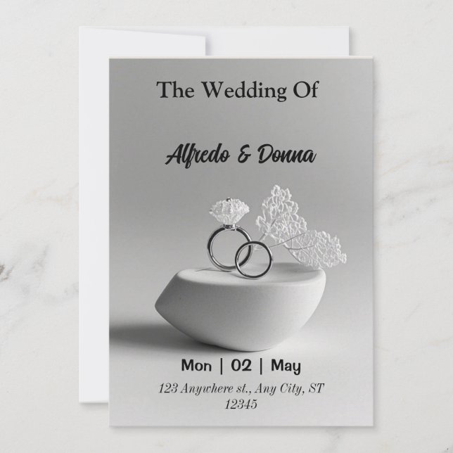 Bröllop Ringar Julkort (Framsida)