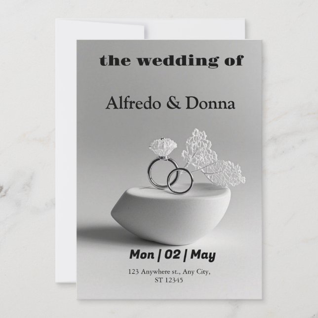 Bröllop Ringar Julkort (Framsida)