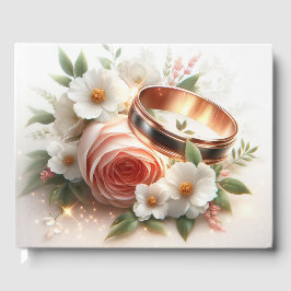 Bröllop Ringar och Blommor Gästböcker