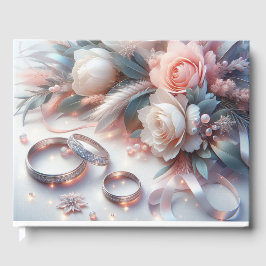 Bröllop Ringar och Blommor Gästböcker
