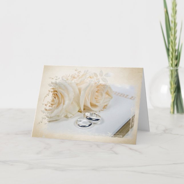 Bröllop Ringar om bibeln Kort (Framsida)