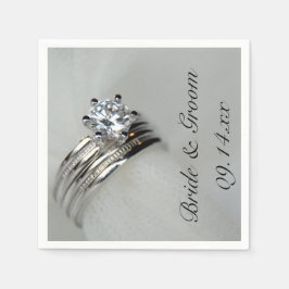 Bröllop Ringar Pappersservett