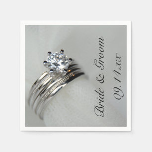 Bröllop Ringar Pappersservett