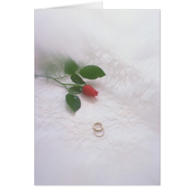 Bröllop Ringar Pillow Hälsningskort (Framsidan)