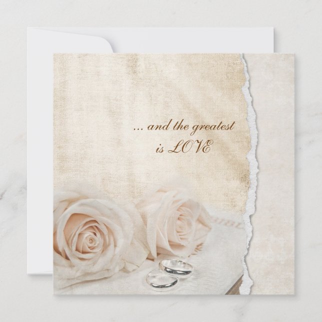 Bröllop Ringar Vow Renewal Inbjudningar (Framsida)