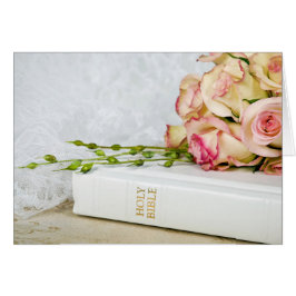 Bröllop Ro om vit bibel Hälsningskort