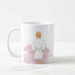 bröllop robe rosa future Company monogram Kaffemugg