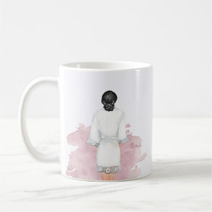 bröllop robe rosa future Company monogram Kaffemugg