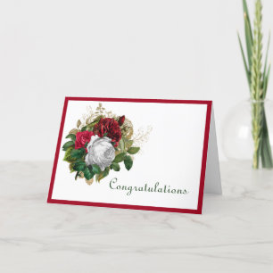 Bröllop Röd ros Grattis Card Kort