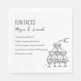 Bröllop Roligt fakta hand plockade champagne torn Pappersservett