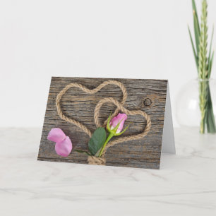 Bröllop Rope Heart och Ro Kort