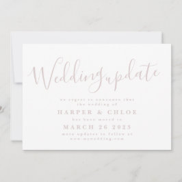 Bröllop  Rosa Ändring av datum för uppskjutande Spara Datumet