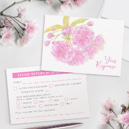 Bröllop rosa blommar vildblommans blommigt, vatten OSA kort
