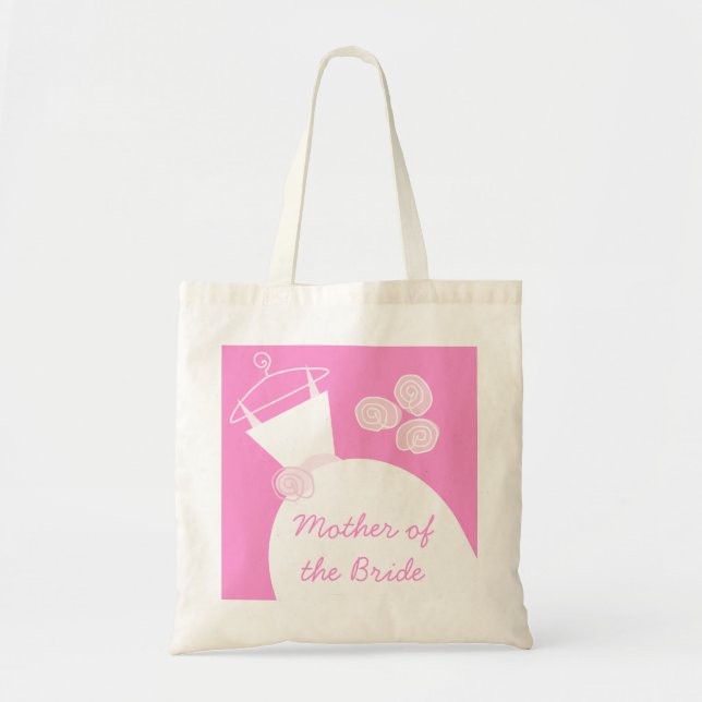 Bröllop Rosa "Budens mamma" Tygkasse (Framsidan)