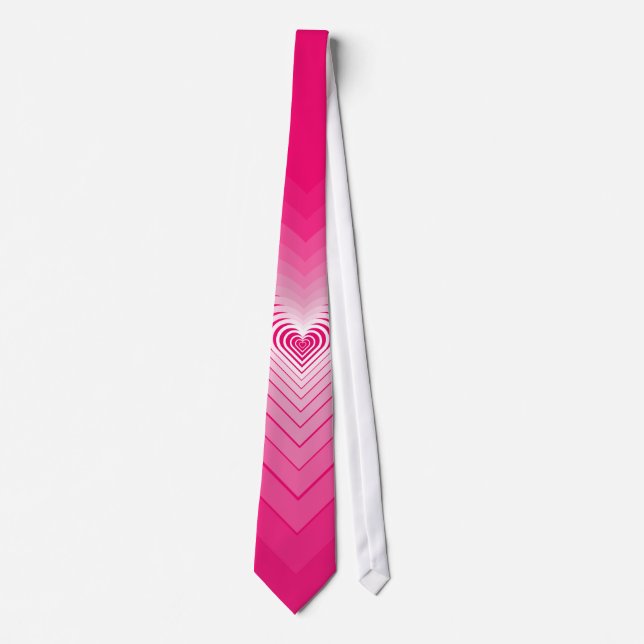 Bröllop Rosa Neck Tie Hearts - Kärlek Slips (Framsida)