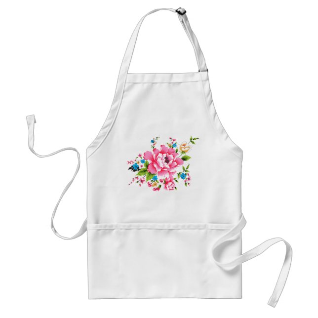Bröllop Rosa Peony-blomsterbunt Förkläde (Framsidan)