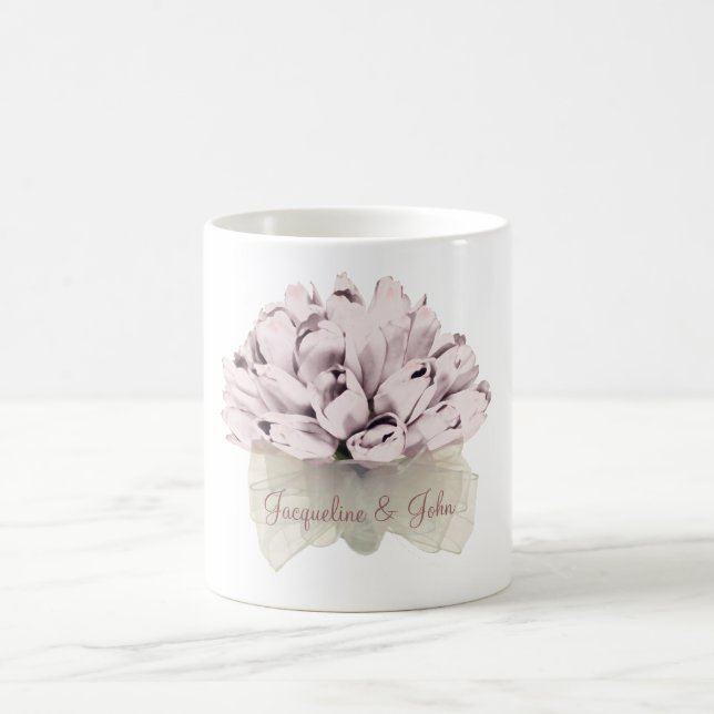 Bröllop/Rosa ros Kaffemugg (Center)