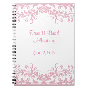 Bröllop rosakrusidullgäst undertecknar i bok anteckningsbok