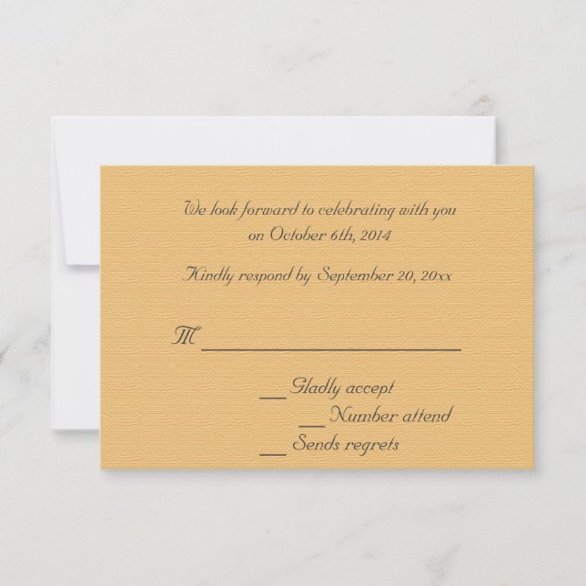 Bröllop RSVP-inbjudningar till The Mulberry Tree. Inbjudningar (Framsida)