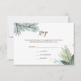 Bröllop RSVP-kort Vinterkrans OSA Kort