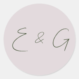 bröllop runt klistermärke