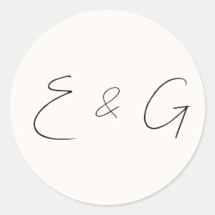 bröllop runt klistermärke