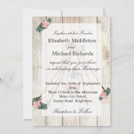 Bröllop Rustic Boho Chic Teepee Inbjudningar