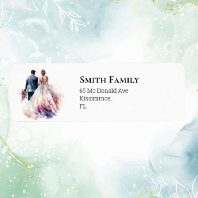 Bröllop Rustic Classic Boho Blommigt Returadress Etikett (Add a heartfelt touch to your special day with our rustic classic boho floral label.)